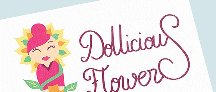 Création du logo « Dollicious Flowers », créatrice de poupées miniatures Création du logo « Dollicious Flowers », créatrice de poupées miniatures