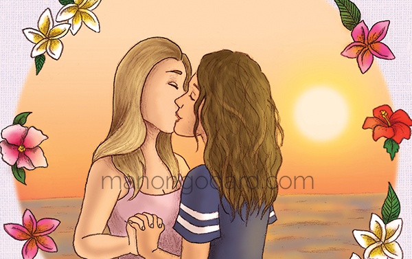 Illustration d'un couple de femmes