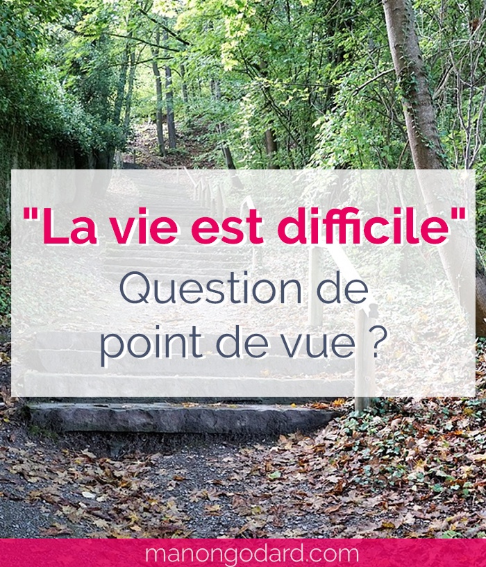 "La vie est difficile", question de point de vue ?