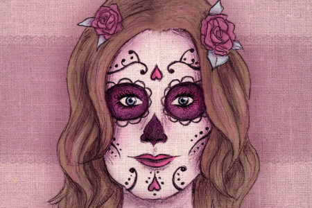 Douce Calavera - Illustration au crayon par Manon Godard