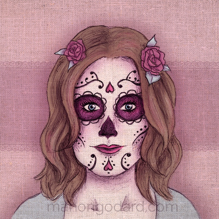 Douce Calavera - Illustration au crayon par Manon Godard