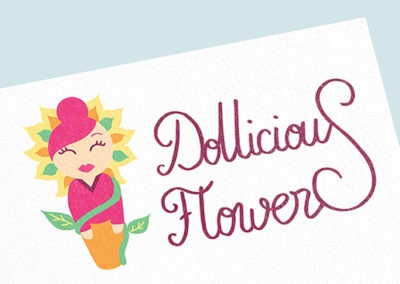 Logo de Dollicious Flowers, entrepreneuse créative