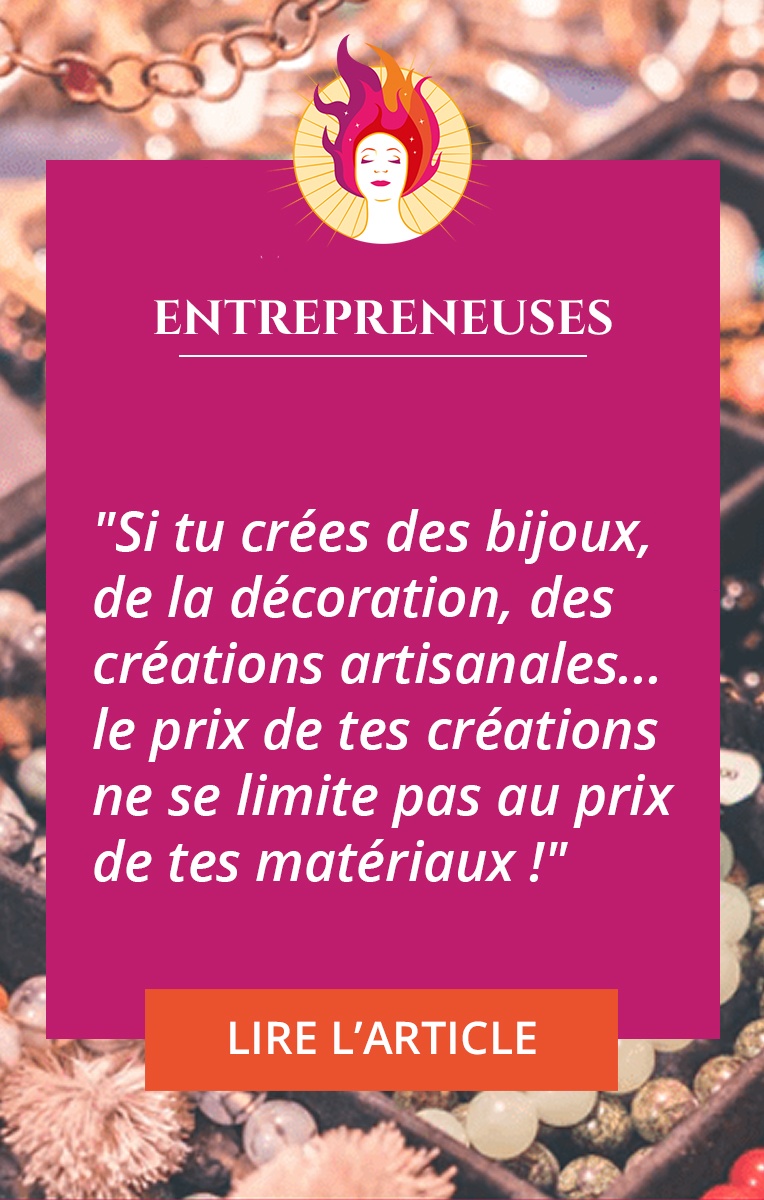 Le prix de tes créations