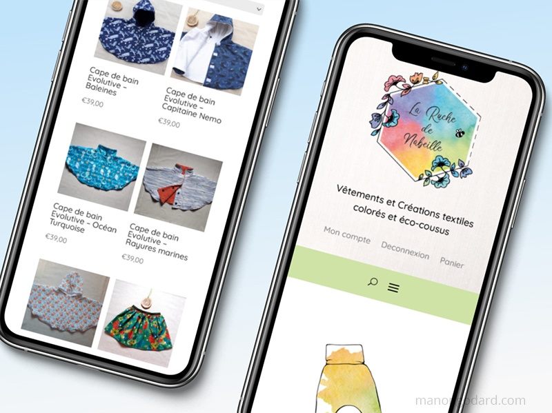 Boutique en ligne Vêtements et créations textiles eco-cousus, par Manon Godard